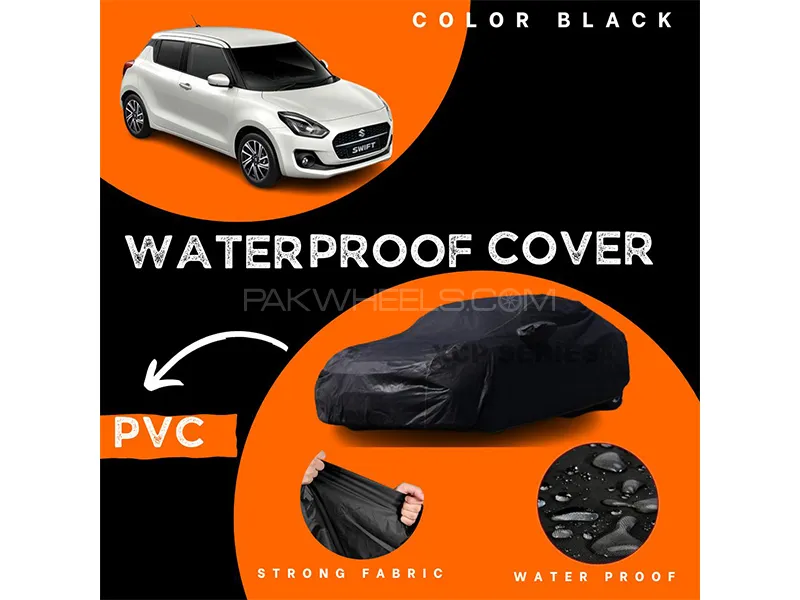 Suzuki Swift 2022-2023 Polymer Coated Top Cover | Waterproof | Double Stitched | Black  Image-1