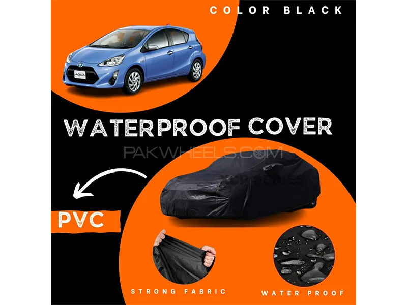 Toyota Aqua 2013-2023 Polymer Coated Top Cover | Waterproof | Double Stitched | Black  Image-1