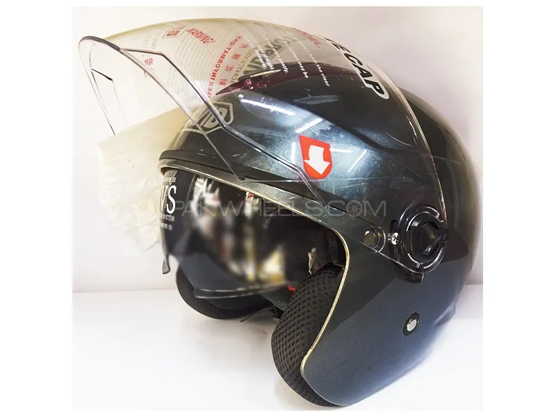 David Double Visor Half Face Motor Cycle Helmet - Bike Helmet  David Double Visor Half Face Motor Cycle Helmet - Bike Helmet  Image-2