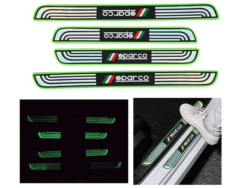 Logo Rubber Door Sill Protector With Neon