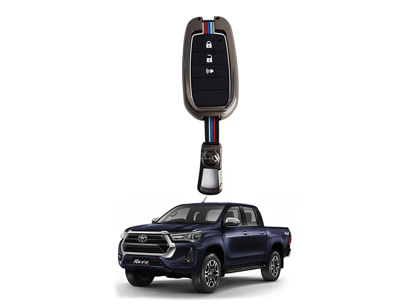 Toyota Hilux Revo 2016-2022 Key Cover With Metal Shell Image-1