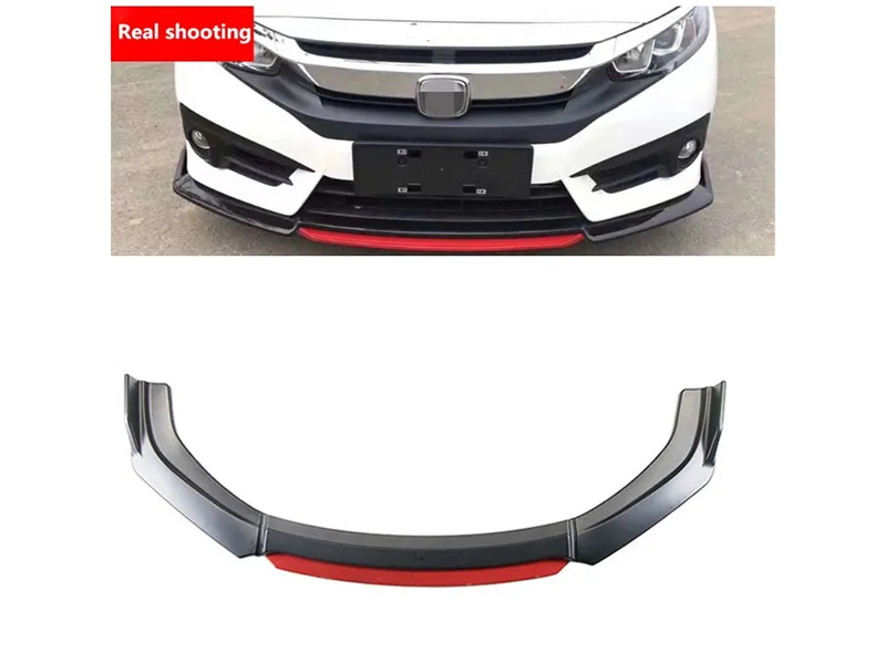 Universal Bumper Splitter With Red Lip Image-1