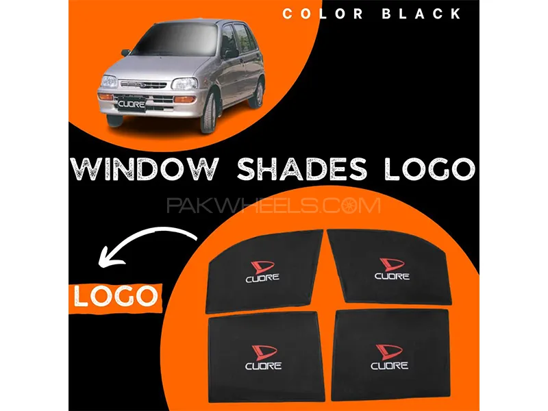 Daihatsu Coure 2000-2012 Car Door Logo Shades - 4 Pcs Image-1