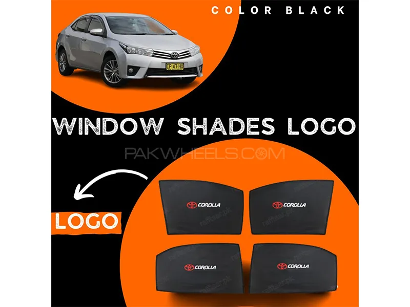 Toyota Corolla 2015-2023 Car Door Logo Shades - 4 Pcs Image-1
