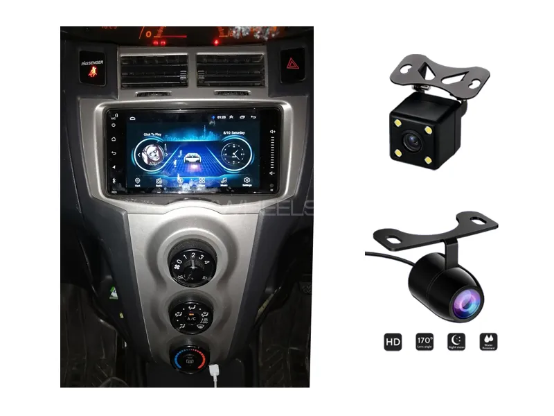 Toyota Vitz 2003-2009 Android Screen Panel With Free 2 Cameras IPS Display 7 inch 1-16 GB Image-1