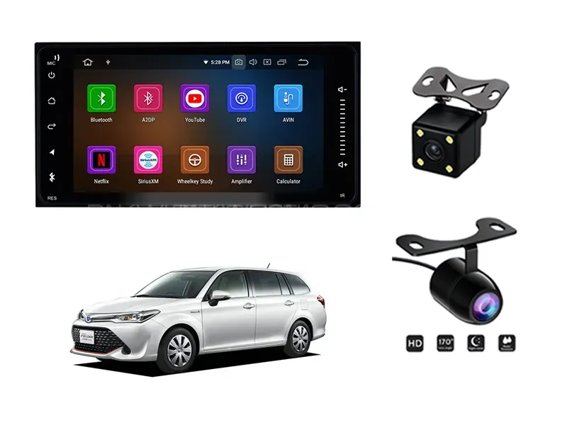 Toyota Corolla Fielder Android Screen Panel With Free 2 Cameras IPS Display 9 inch 1-16 GB Image-1