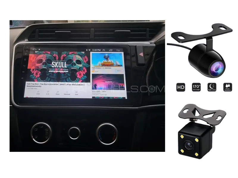 Honda City 2022-2023 Android Screen Panel With Free 2 Cameras IPS Display 9 inch 1-16 GB Image-1