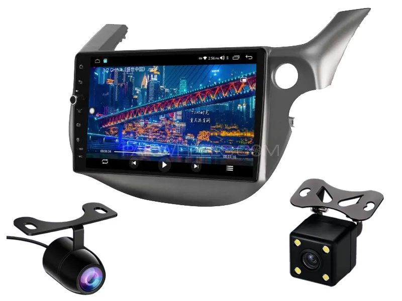 Honda Fit 2008-2013 Android Screen Panel With Free 2 Cameras IPS Display 9 inch 1-16 GB Image-1