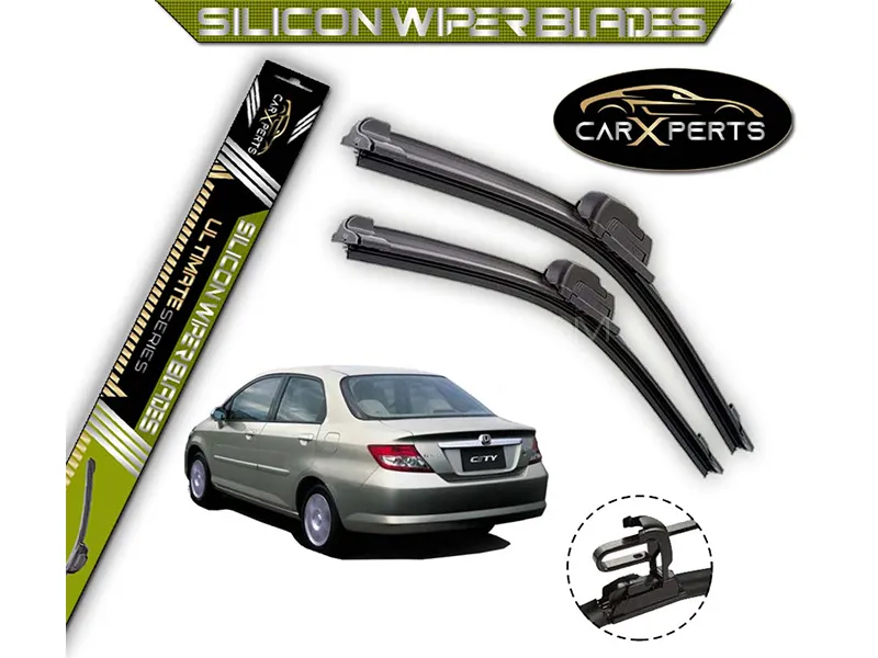 Honda City 2003 - 2008 CarXperts Silicone Wiper Blades | Non Cracking | Graphite Coated | Flexible Image-1