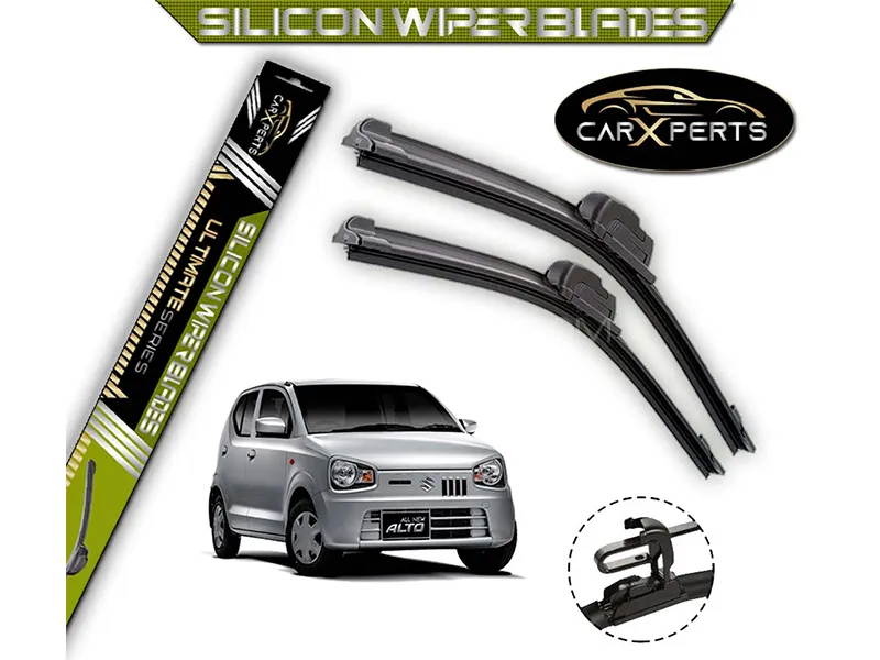 Suzuki Alto 2019-2023 CarXperts Silicone Wiper Blades | Non Cracking | Graphite Coated | Flexible Image-1