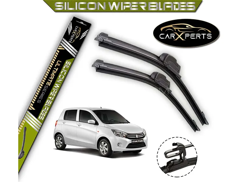 Suzuki Cultus 2017 - 2023 CarXperts Silicone Wiper Blades | Non Cracking | Graphite Coated  Image-1