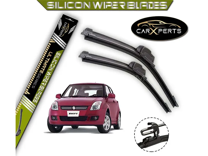 Suzuki Swift Old CarXperts Silicone Wiper Blades | Non Cracking | Graphite Coated | Flexible Image-1