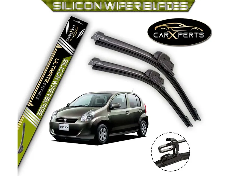 Toyota Passo CarXperts Silicone Wiper Blades | Non Cracking | Graphite Coated | Flexible Image-1