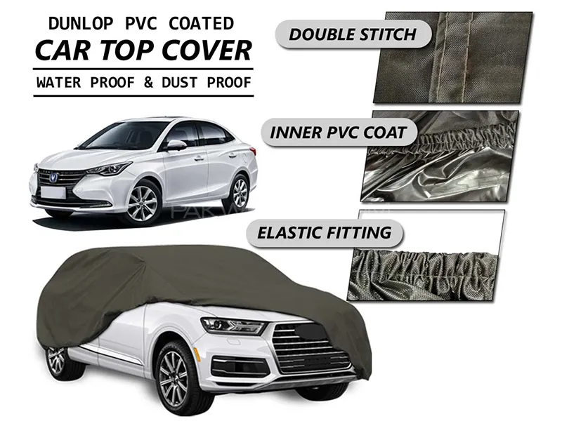Changan Alsvin Top Cover | DUNLOP PVC Coated | Double Stitched | Anti-Scratch  Image-1