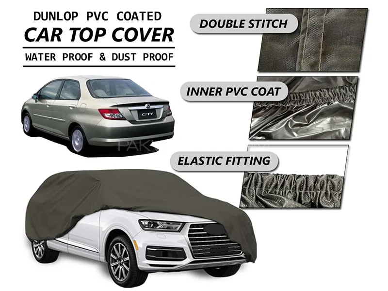 Honda City 2003-2008 Top Cover | DUNLOP PVC Coated | Double Stitched | Anti-Scratch Image-1