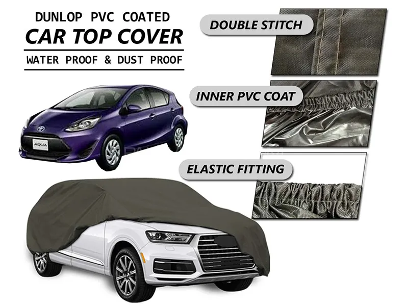 Toyota Aqua 2012-2023 Top Cover | DUNLOP PVC Coated | Double Stitched | Anti-Scratch Image-1