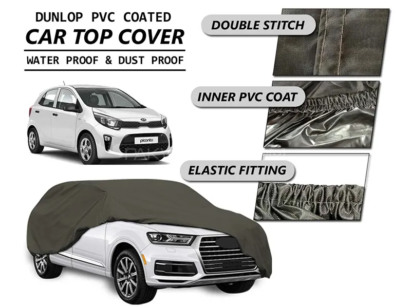 Kia Picanto 2019-2023 Top Cover | DUNLOP PVC Coated | Double Stitched | Anti-Scratch   Image-1
