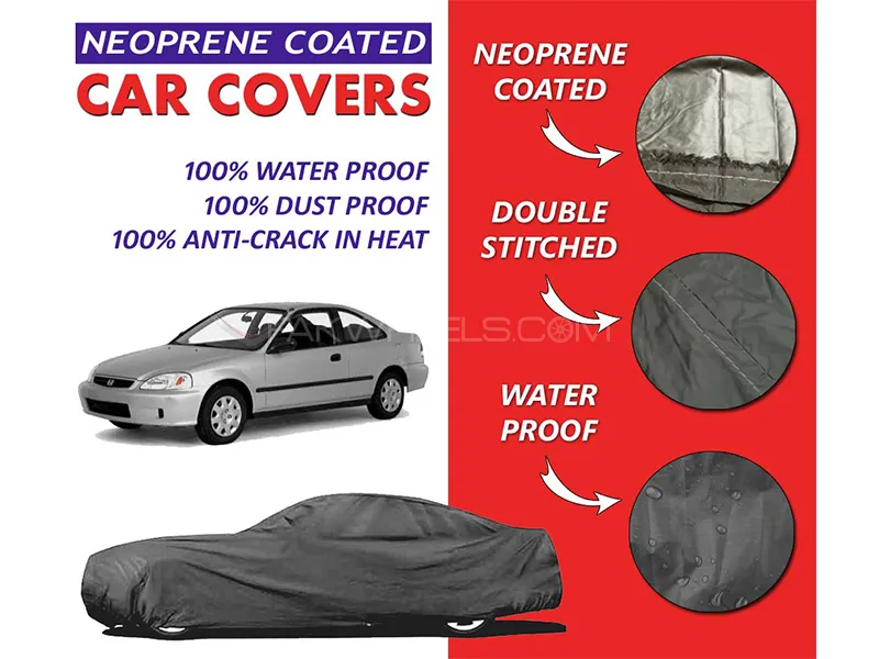 Honda Civic 1995 - 2001 Top Cover | Neoprene Coated Inside | Ultra Thin & Soft | Water Proof   Image-1
