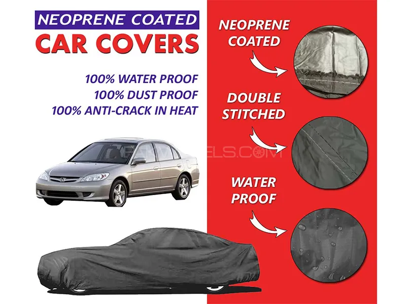 Honda Civic 2002 - 2006 Top Cover | Neoprene Coated Inside | Ultra Thin & Soft | Water Proof   Image-1