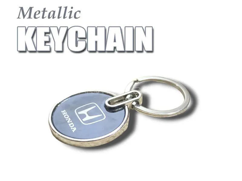 KeyChain For Honda - Metal - Round Image-1