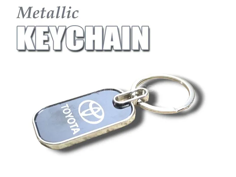 KeyChain For Toyota - Metal - Rectangular Image-1