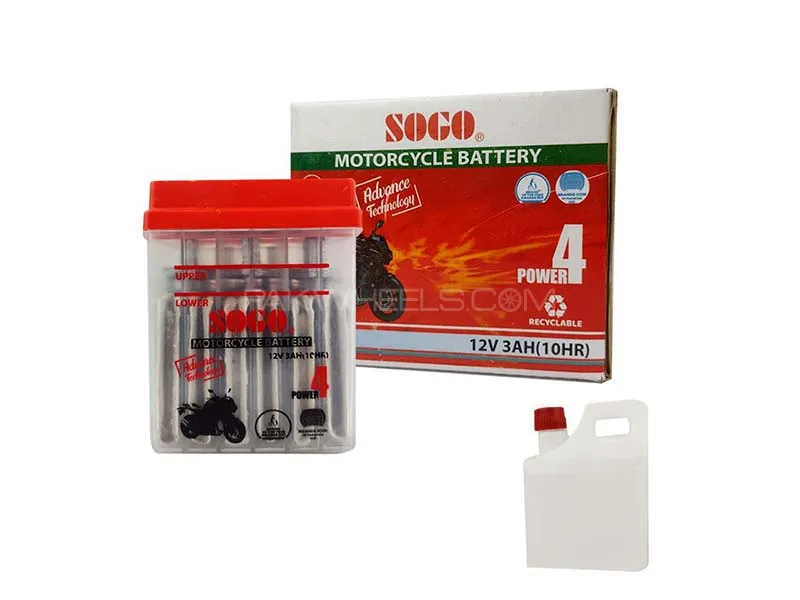 SOGO Battery For Motor Bikes - 12 Volts Image-1