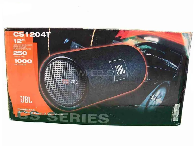 JBL CS1204T 12″ Bass Tube Loaded Subwoofer Enclosure Box Sub Boxed Car 1000 Watt Image-1