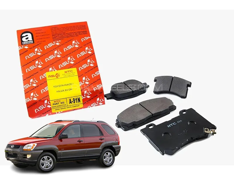 Kia Sportage 1993-2004 Asuki Red Front Disc Pad - A-550N Image-1