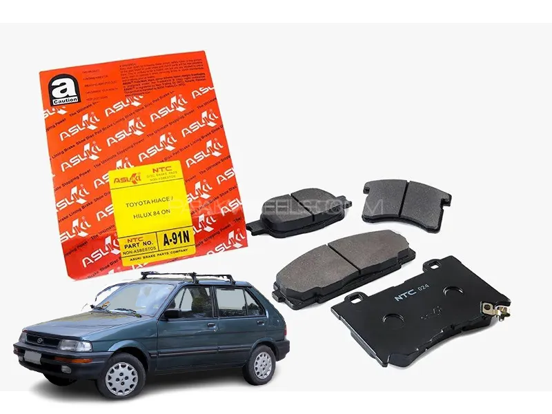 Subaru Justy 1984-1996 Asuki Red Front Disc Pad - A-427N Image-1