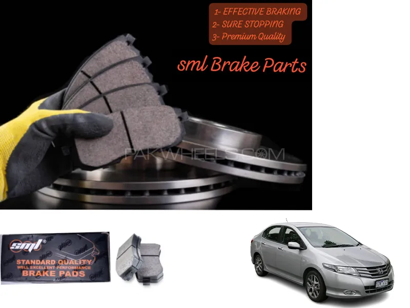 Honda City 2010 GM Front Disc Brake Pad - SML Brake Parts - Advanced Braking Image-1