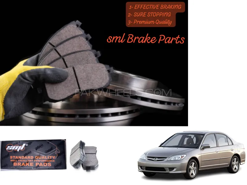 Honda Civic Prosmatec 2004-2006 Front Disc Brake Pad - SML Brake Parts - Advanced Braking Image-1