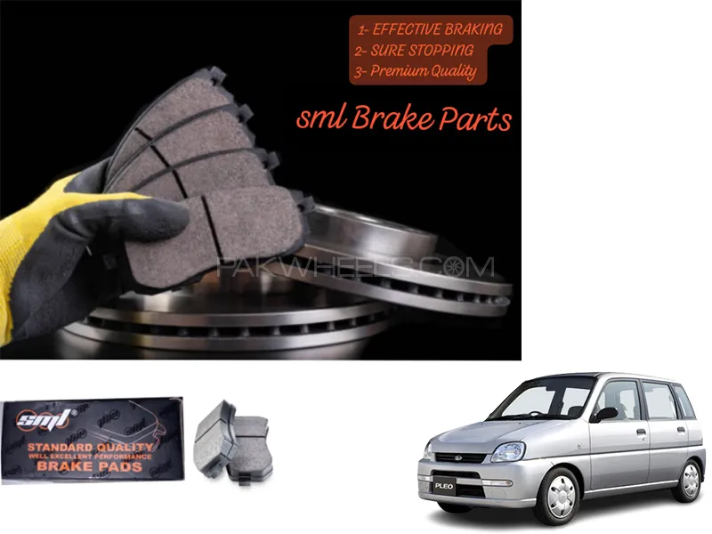 Subaru Pleo 1998-2009 Front Disc Brake Pad - SML Brake Parts - Advanced Braking Image-1
