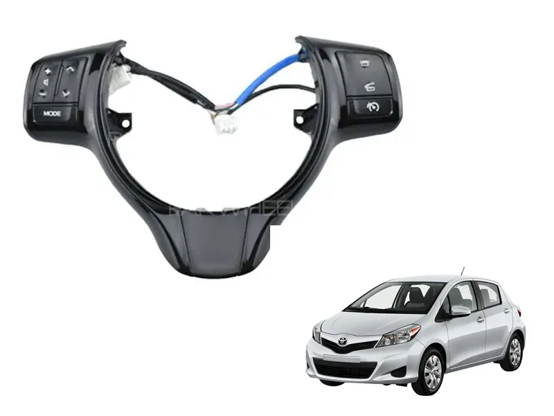 Toyota Vitz 2012-2019 Multimedia Steering Audio Buttons Image-1