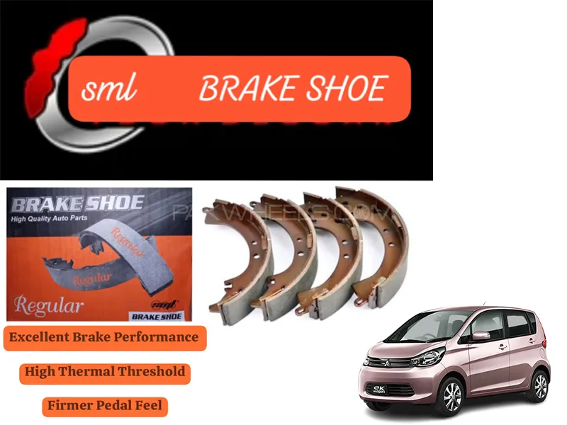 Mitsubishi EK Wagon 2011-2017 Rear Brake Shoe - SML Brake Parts - Advanced Braking  Image-1