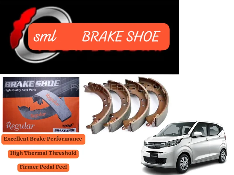 Mitsubishi EK Wagon 2020-2023 Rear Brake Shoe - SML Brake Parts - Advanced Braking  Image-1