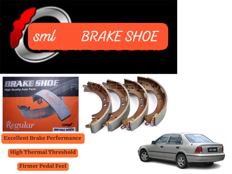 Honda City 1995-2003 Rear Brake Shoe - SML Brake Parts - Advanced Braking  Image-1