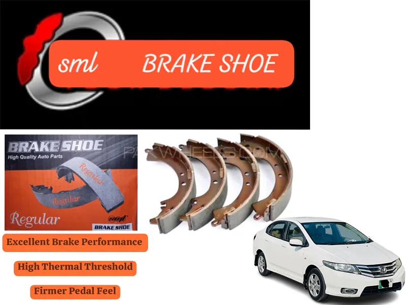 Honda City 2014-2020 Rear Brake Shoe - SML Brake Parts - Advanced Braking  Image-1