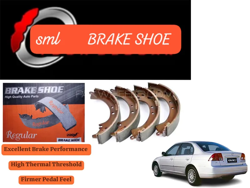 Honda Civic Prosmatec 2004-2006 Rear Brake Shoe - SML Brake Parts - Advanced Braking 
