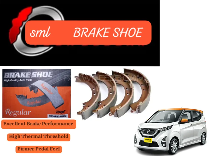 Nissan Dayz Highway Star 2020-2023 Rear Brake Shoe - SML Brake Parts - Advanced Braking  Image-1