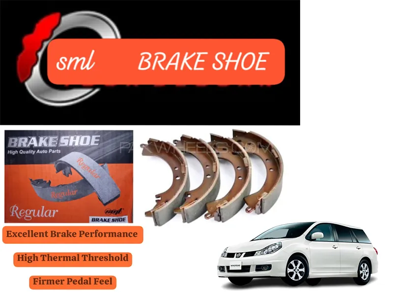 Nissan Wing Road 2006-2018 Rear Brake Shoe - SML Brake Parts - Advanced Braking 