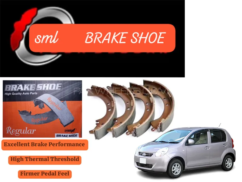 Daihatsu Boon 2004-2023 Rear Brake Shoe - SML Brake Parts - Advanced Braking  Image-1
