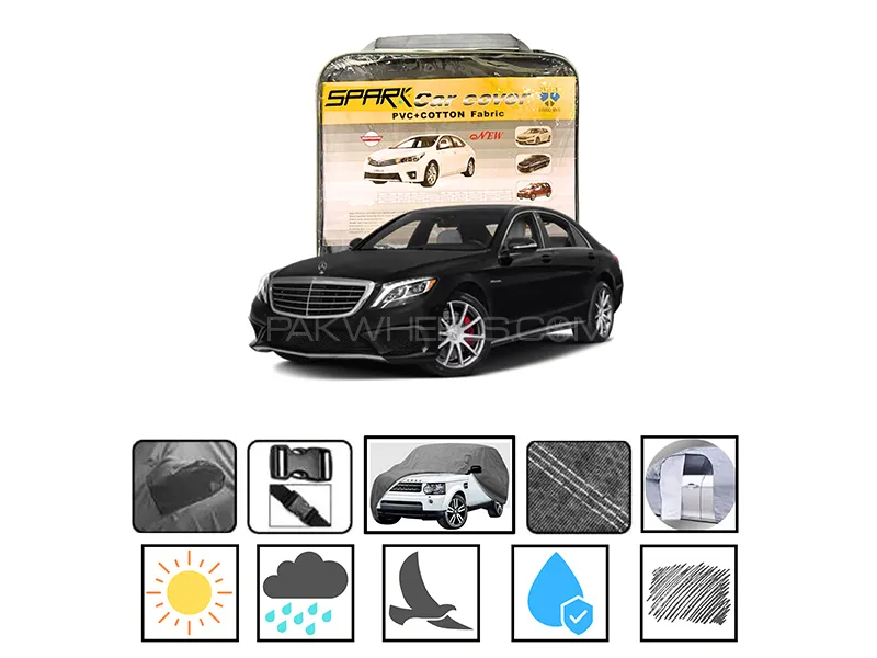 Mercedes Benz S Class Spark PVC Cotton Fabric Car Top Cover Image-1