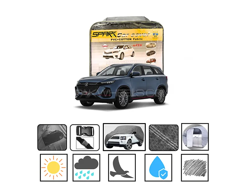 Changan Oshan X7 2022-2023 Spark PVC Cotton Fabric Car Top Cover Image-1