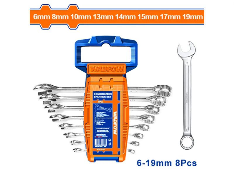 Wadfow Combination Spanner Set Model WSP1208 Image-1