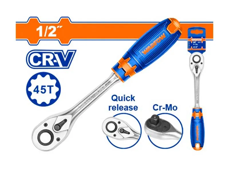 Wadfow 1/2" Inch Ratchet Wrench Pcs Model WRW1212 Image-1