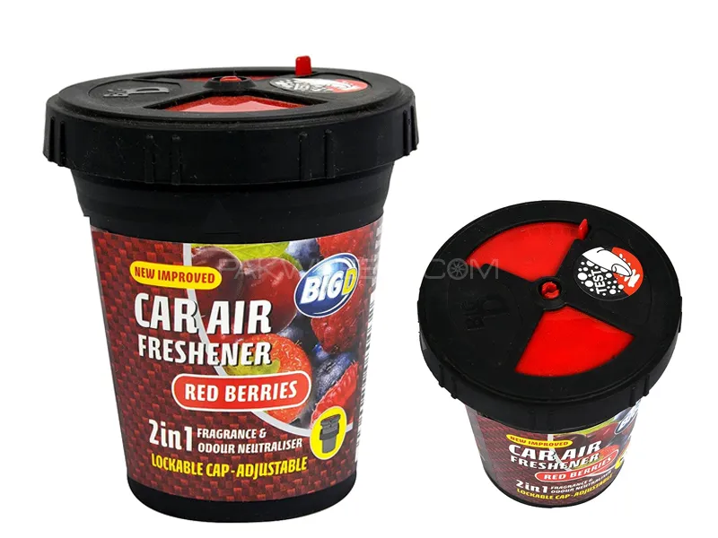Big D Car Air Freshener 2 in 1 Fragrance & Odour Neutraliser Red Berries Image-1