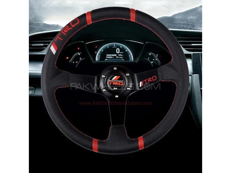 Universal Deep Dish Steering Wheel Racing Steering Wheel  Image-1
