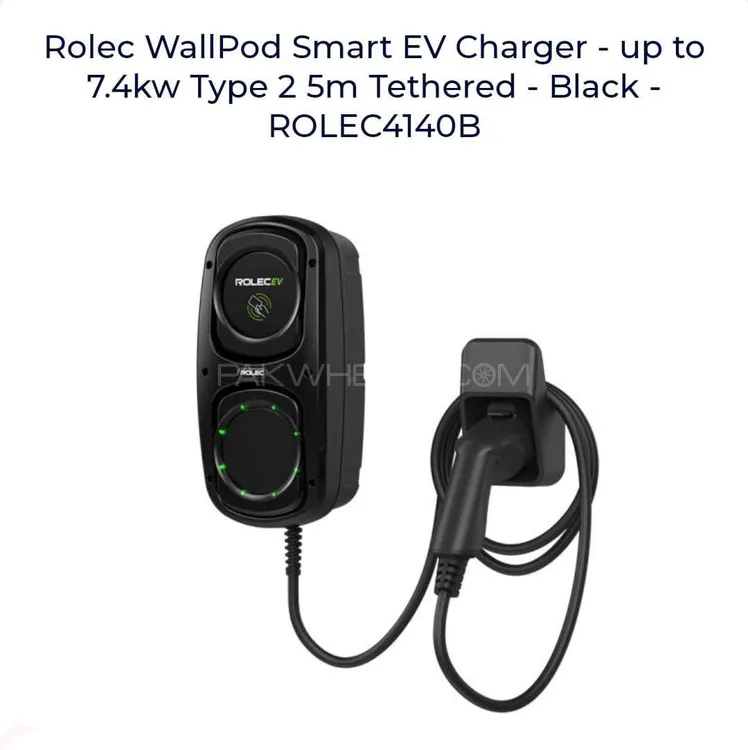 ROLEC WallPod Smart EV Charger - up to 7.4kw Type 2 5m Tethe Image-1