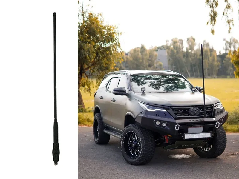 Car 4x4 2 Ft Universal Pole Antenna Off Road Black Front Antenna Image-1