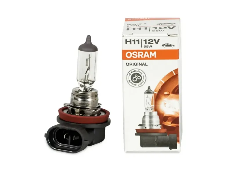 H11 Osram Standard OEM Bulbs 55 Watts Made In Germany Image-1